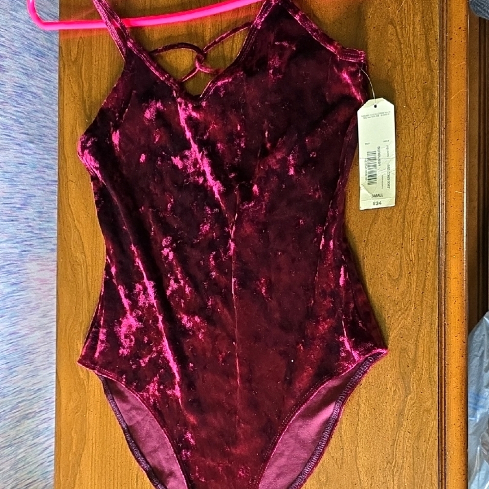 Arizona Jean Company Purple Velvet Bodysuit